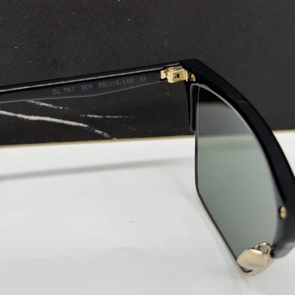 NEW SAINT LAURENT SL767 001 BLACK GREEN SUNGLASSES SAINT LAURENT SL 767 001 Saint Laurent SL 767 001 - Sunglasses for Woman - LookerOnline main image 4